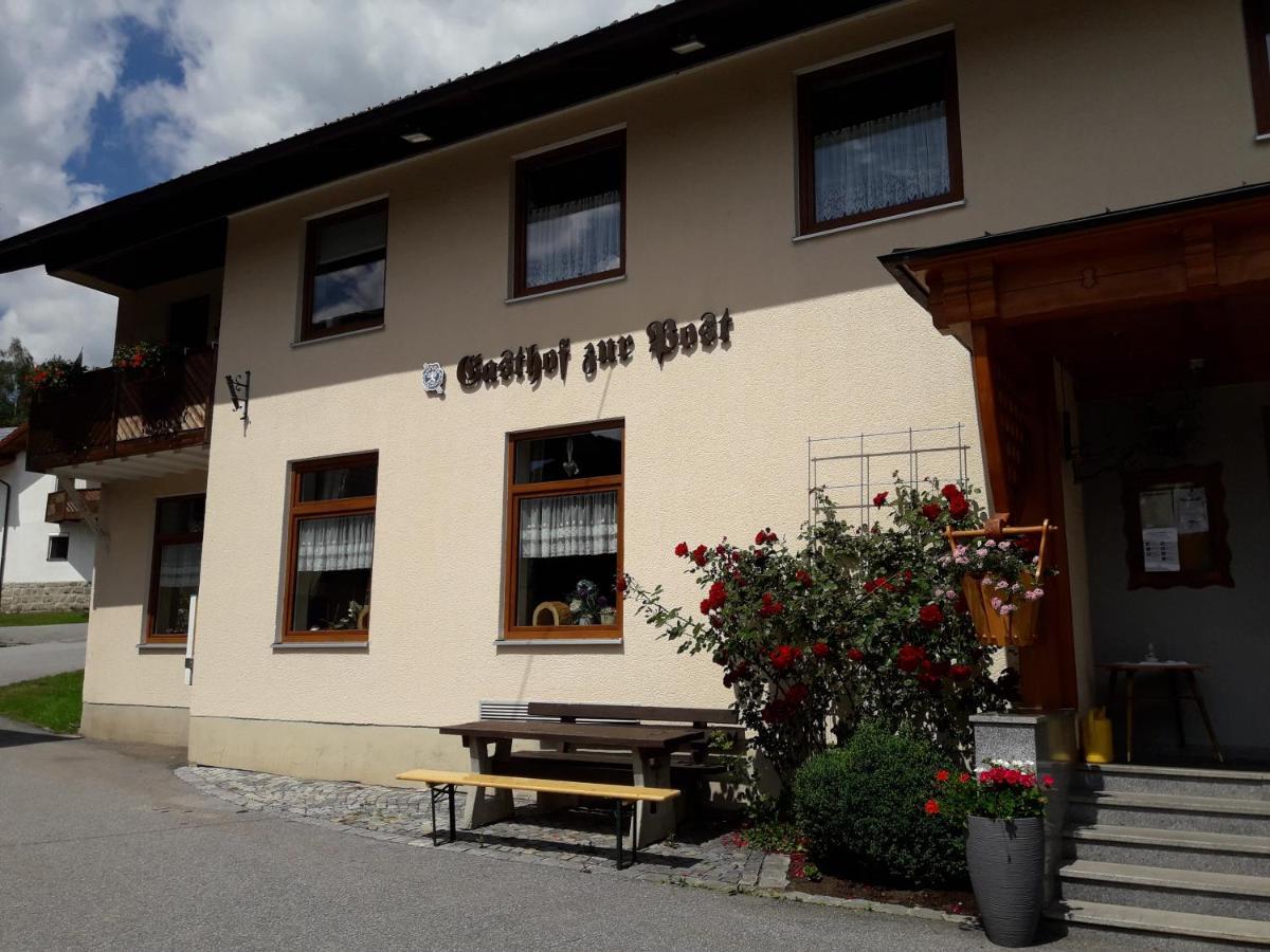 Gasthof - Pension Zur Post Achslach Bagian luar foto
